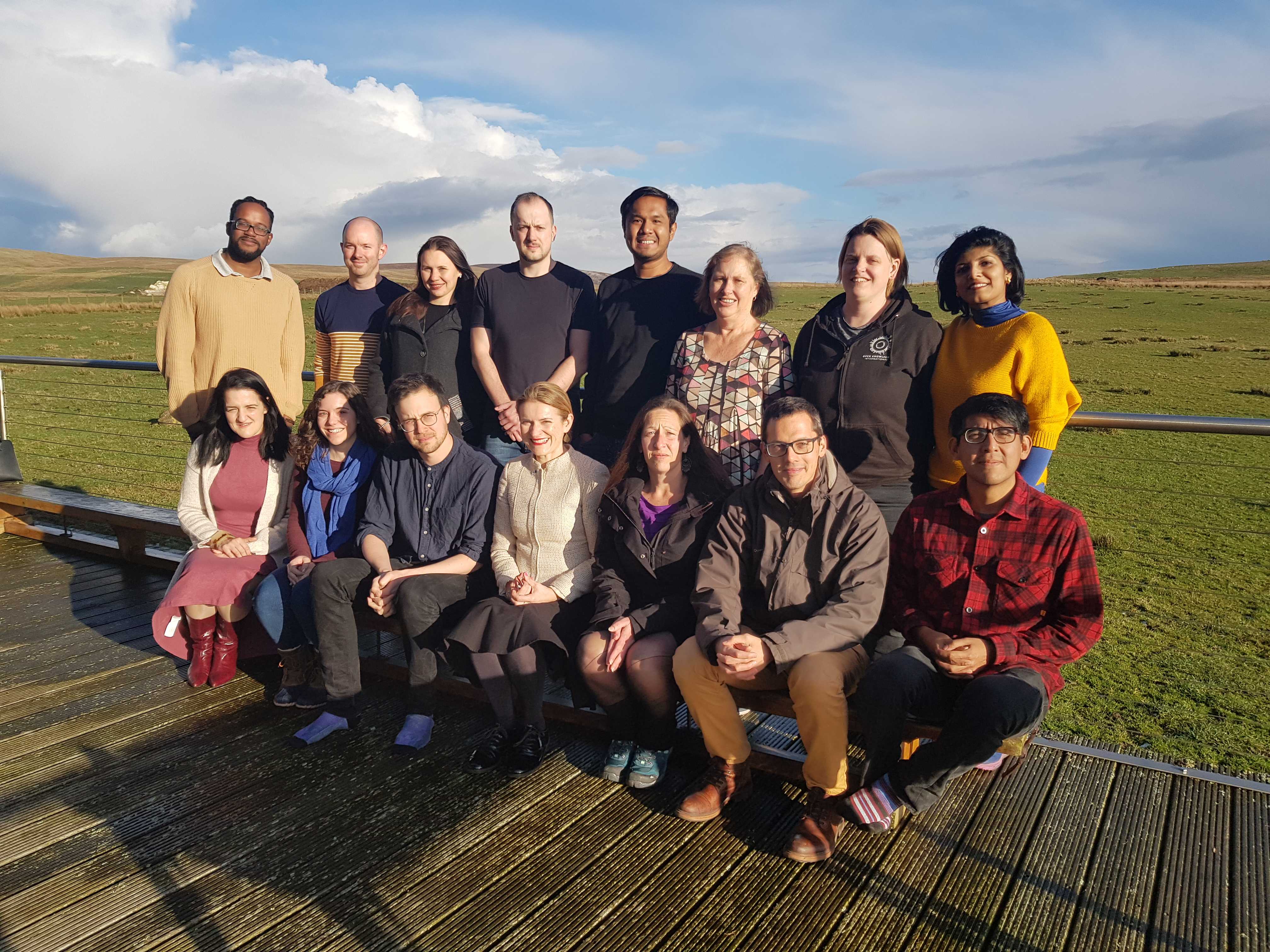 Open Knowledge Foundation team photo in Edinburgh, April 2019